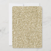 Roze Gold Glitter Glitz Pearl White Kaart (Achterkant)