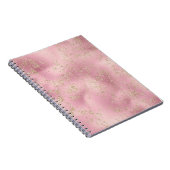 Roze Gold Glitter Glitz Sparkle Notitieboek (Rechterzijde)