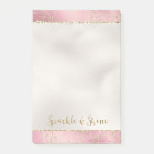 Roze Gold Glitter Glitz Sparkle Post-it® Notes (Voorkant)