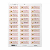 Roze Gold Glitter Graduter Party Return Address Etiket (Full Sheet)