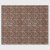 Roze Gold Glitter Leopard Animal Print Cadeaupapier (Vlak)
