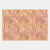Roze Gold Glitter Leopard Animal Print Inpakpapier Vel (Voorkant 3)