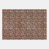 Roze Gold Glitter Leopard Animal Print Inpakpapier Vel (Voorkant)
