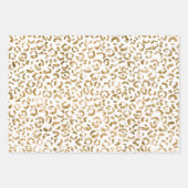Roze Gold Glitter Leopard Print Inpakpapier Vel (Voorkant 3)