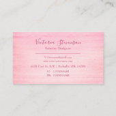 Roze Gold Glitter Marble Geode Monogram Agate Visitekaartje (Achterkant)