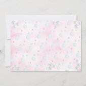 Roze & Gold Glitter Mermaid Foto 2e verjaardag Kaart (Achterkant)