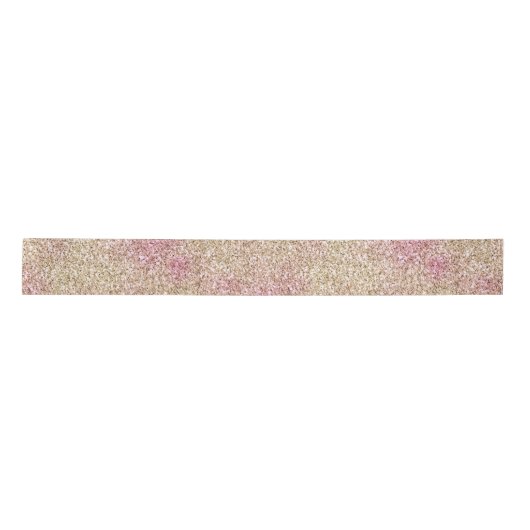 Roze Gold Glitter      Satijnen Lint (Voorkant)