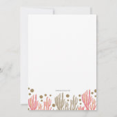 Roze Gold Glitter Seashells Zee Beach Baby shower Kaart (Achterkant)