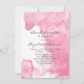 Roze Gold Glitter Smoke Bachelorette Party Invitat Kaart (Voorkant)
