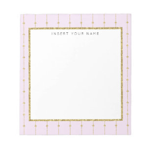 Roze & Gold Glitter, speciaal Notitieblok 5,5 x 6 