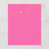 Roze Gold Glitter Stars Baby shower Uitnodiging (Achterkant)