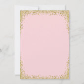 Roze Gold Glitter Tea Party Hartelijk dank Kaart (Achterkant)
