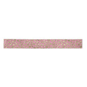 Roze Gold Glitz Sparkle Leopard Print    Satijnen Lint (Voorkant)
