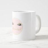 Roze Gold Glitzy Black Eyelashes Grote Koffiekop (Voorkant rechts)