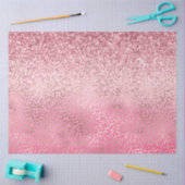Roze Gold Glitzy Glitter Ombre Leopard Print Tissuepapier (Craft)