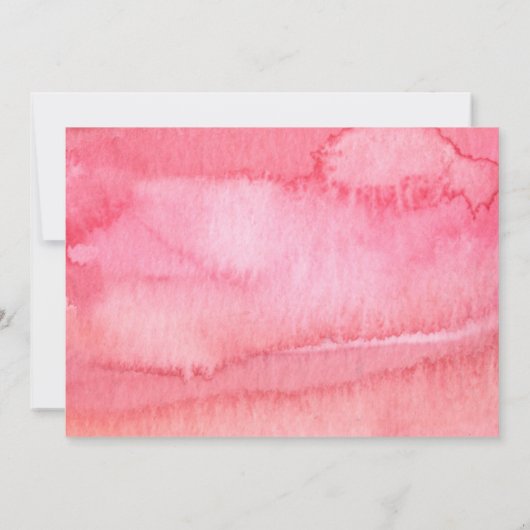 Roze Gold Heart Geometric Engagement Party Kaart (Achterkant)