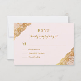 Roze Gold Lace RSVP