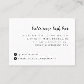 Roze Gold Lash Extension Instructions nacare Visitekaartje (Achterkant)