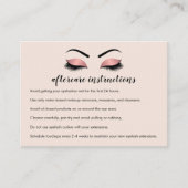 Roze Gold Lash Extension Instructions nacare Visitekaartje (Voorkant)