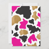 Roze Gold Last Rodeo Bachelorette Party Invitation Kaart (Achterkant)