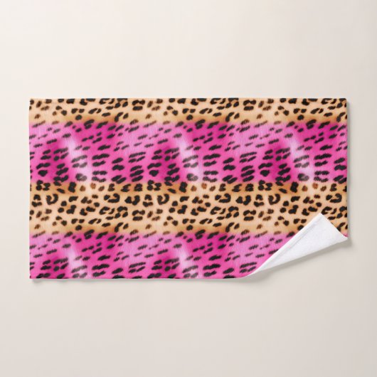 Roze Gold-leopard-printer Bad Handdoek (Handdoek)