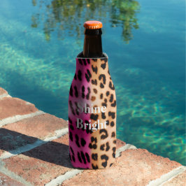 Roze Gold-leopard-printer Flesjeskoeler