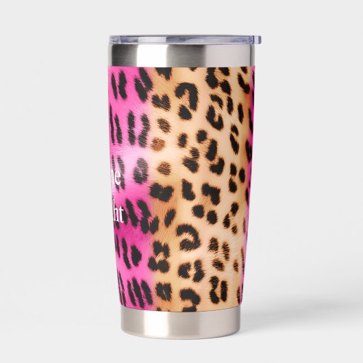 Roze Gold-leopard-printer Geïsoleerde Drinkbeker (Links)