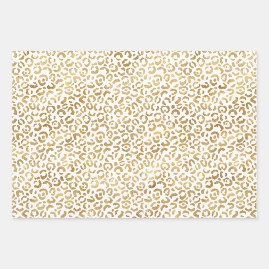 Roze Gold-leopard-printer        Inpakpapier Vel (Voorkant 3)
