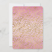 Roze Gold-leopard-printer Kaart (Achterkant)