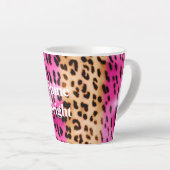 Roze Gold-leopard-printer Latte Mok (Rechterhoek)