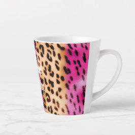 Roze Gold-leopard-printer Latte Mok