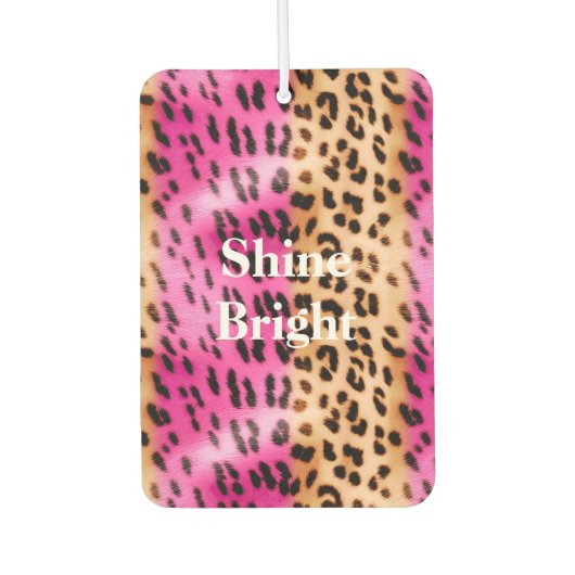 Roze Gold-leopard-printer Luchtverfrisser (Voorkant)