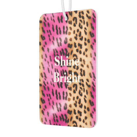 Roze Gold-leopard-printer Luchtverfrisser (Links)