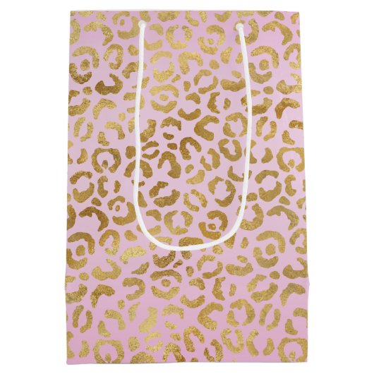 Roze Gold-leopard-printer          Medium Cadeauzakje (Achterkant)