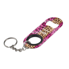 Roze Gold-leopard-printer Mini Flessenopener