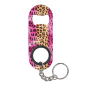 Roze Gold-leopard-printer Mini Flessenopener (Achterkant)