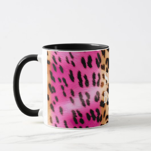 Roze Gold-leopard-printer Mok (Links)
