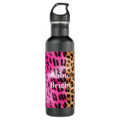 Roze Gold-leopard-printer Waterfles (Voorkant)