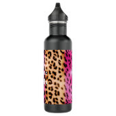 Roze Gold-leopard-printer Waterfles (Rechts)