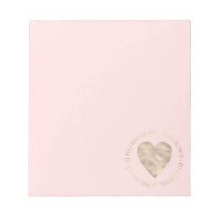 Roze Gold Love Peace Kindness Heart inspirerend Notitieblok