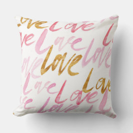 Roze & Gold Love Sierkussen