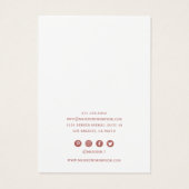 Roze & Gold Marble Earring-beeldscherm Visitekaartje (Achterkant)