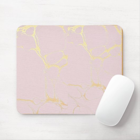 Roze Gold Marble Mousepad Muismat (Met muis)