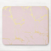 Roze Gold Marble Mousepad Muismat (Voorkant)