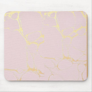 Roze Gold Marble Mousepad Muismat