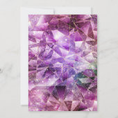 Roze & Gold Midnight Crystal Galaxy 21st Birthday Kaart (Achterkant)