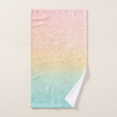 Roze Gold Mint Glitter Ombre Luxe Design Bad Handdoek (Handdoek)