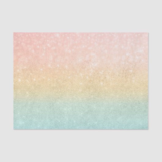 Roze Gold Mint Glitter Ombre Luxe Design Tissuepapier (Voorkant)