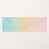 Roze Gold Mint Glitter Ombre Luxe Design Yogamat (Achterkant (horizontaal))