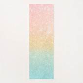 Roze Gold Mint Glitter Ombre Luxe Design Yogamat (Voorkant)